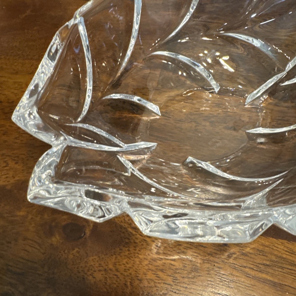 Waterford Crystal candy trinket Dish Leaf Shaped Bowl Lismore Essence pattern - Picture 2 of 9